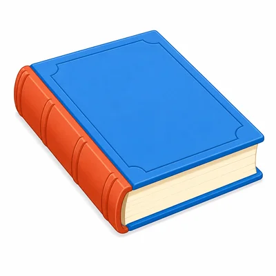 A closed book with its spine highlighted.