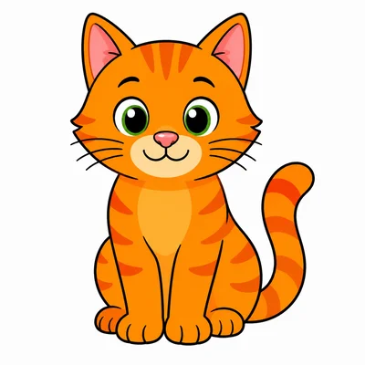An orange cat sitting upright
