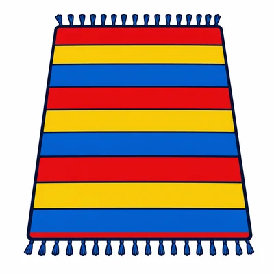 A striped rectangular rug