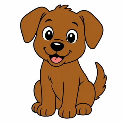A brown dog sitting