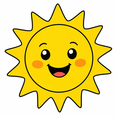 A smiling yellow sun