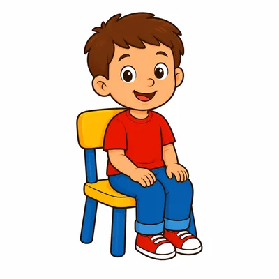 A child sitting on a chair