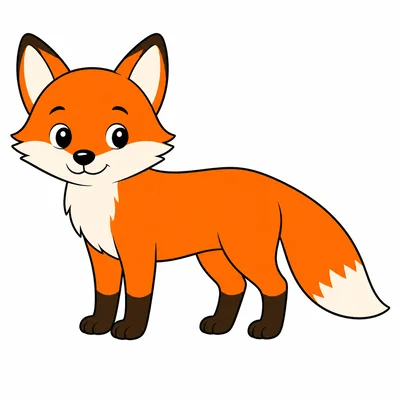 An orange fox standing sideways