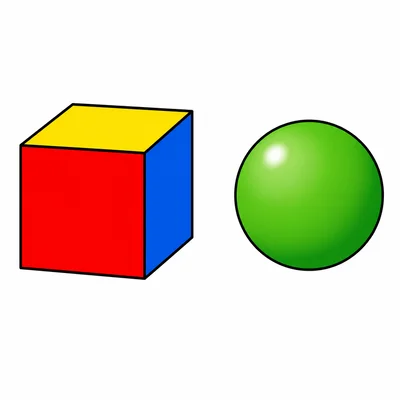 A cube and a sphere side by side.