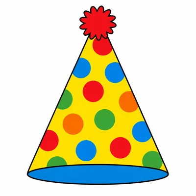 A cone-shaped party hat.