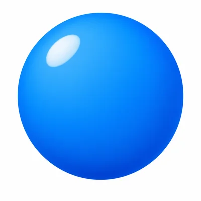 A smooth sphere with no corners or flat faces.