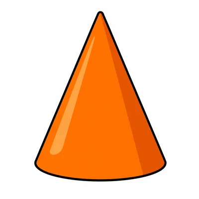 A cone with one point and one flat circle.