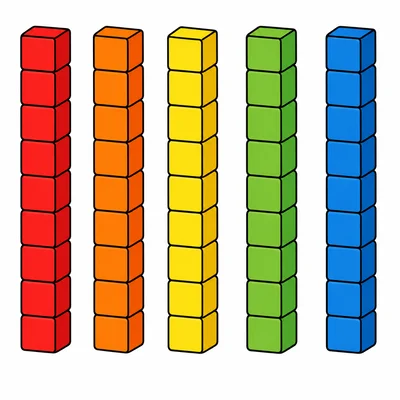 Five base-ten rod spots with one empty outlined spot