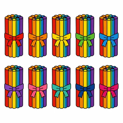 Ten base-ten rod spots arranged in two rows