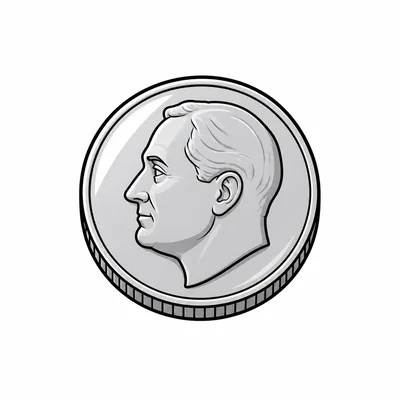 A dime coin.
