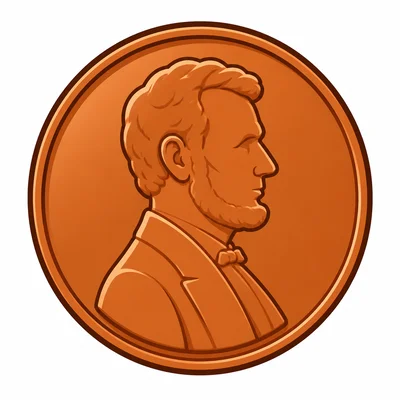 A penny coin.