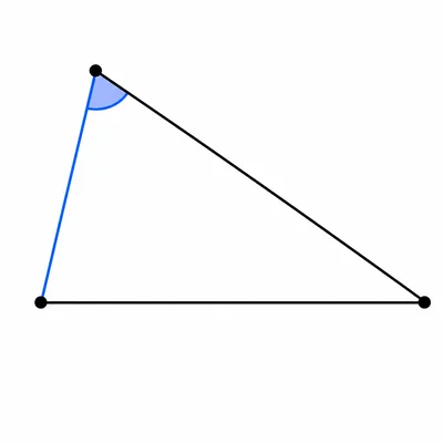 Scalene triangle with the shortest side and opposite smallest angle highlighted.