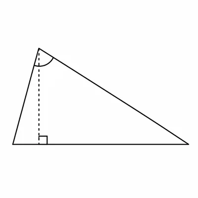 Triangle with two sides, an obtuse included angle, and a perpendicular height shown.