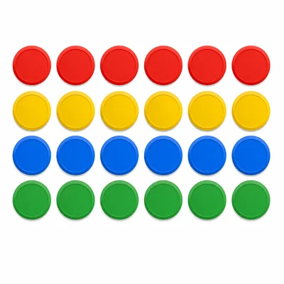 An array of 24 counters arranged in 4 rows and 6 columns.