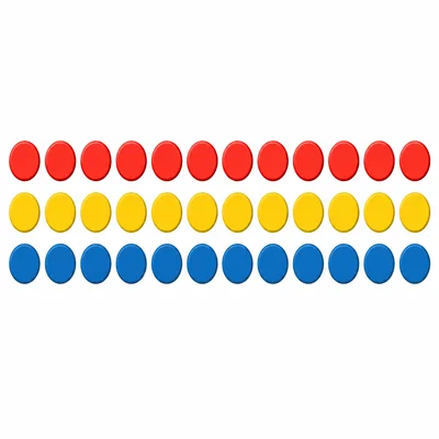 An array of 36 counters arranged in 3 rows and 12 columns.