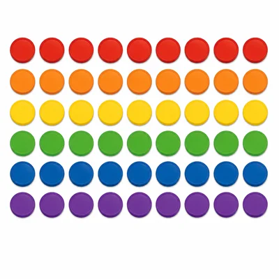 An array of 54 counters arranged in 6 rows and 9 columns.