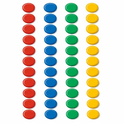 An array of 40 counters arranged in 10 rows and 4 columns.