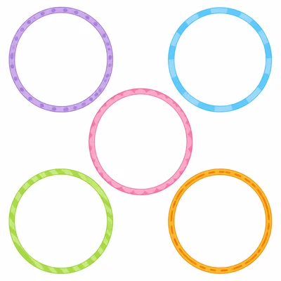 Five empty group circles for drawing stars.