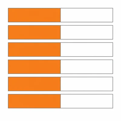 Six fraction bars each divided in half with one half shaded.