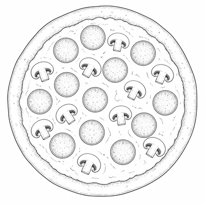A pizza with two toppings selected from several topping options.