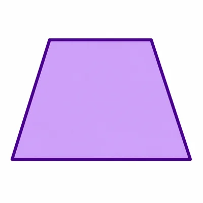 A trapezoid with one pair of parallel sides.