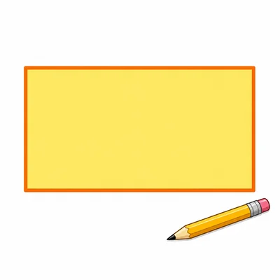 A rectangle with straight sides and square corners.