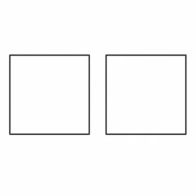 Two identical squares shown side by side.