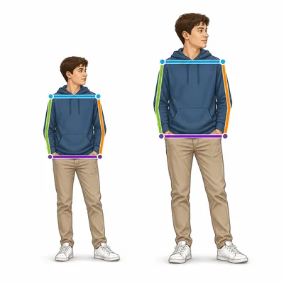 Two similar figures with corresponding sides highlighted.