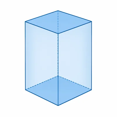 A right prism with square bases and rectangular side faces.