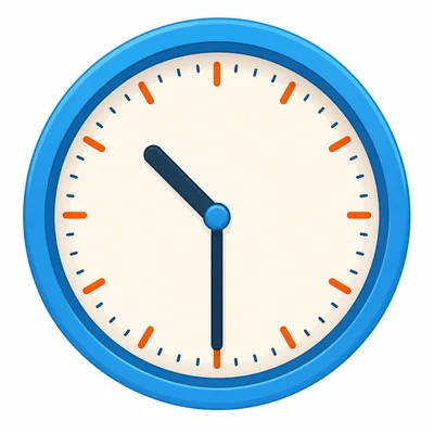 Analog clock showing 10:30.