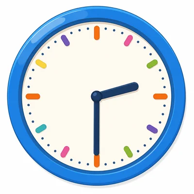 Analog clock showing 2:30.