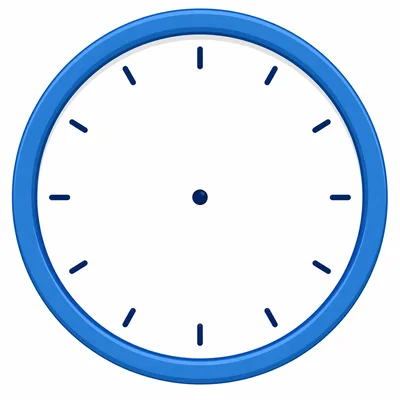 Blank analog clock face for drawing clock hands.