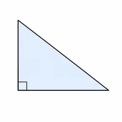 Triangle shown with a right-angle marker.