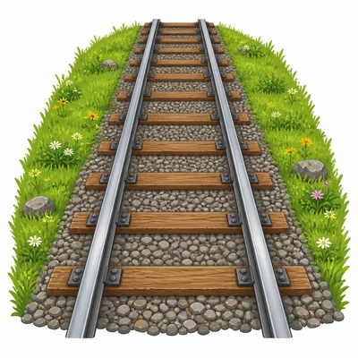 Two railroad tracks run side by side without meeting.