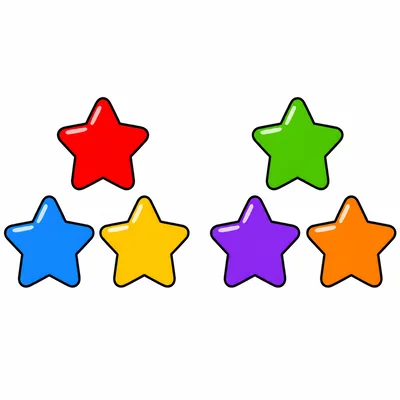 Two groups of 3 stickers.