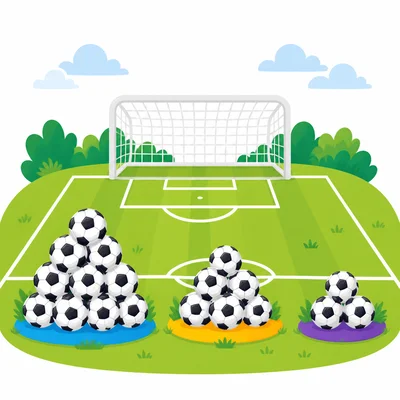 Soccer goal totals are compared with a smaller later group.