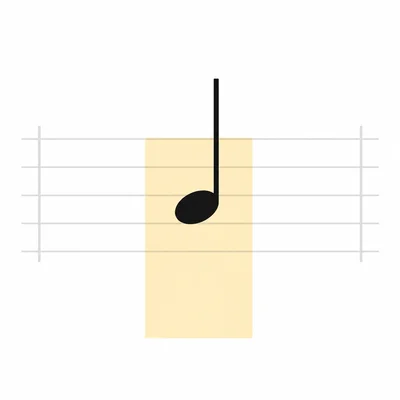 A quarter note shown as one beat.