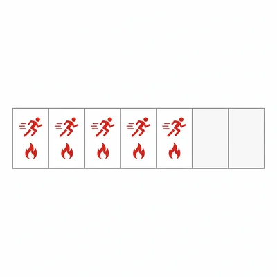 A seven-day calendar row showing five consecutive hard workout days followed by two blank days.