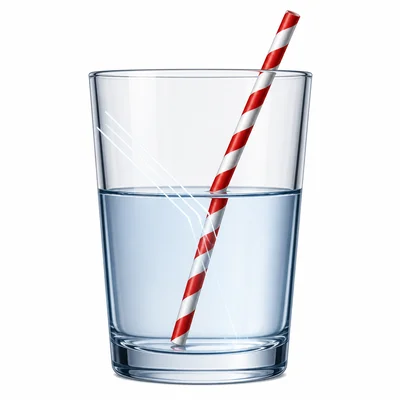 A straw in water appears bent at the water line.