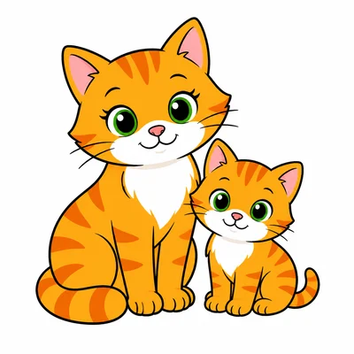 A kitten that looks like a smaller mother cat.