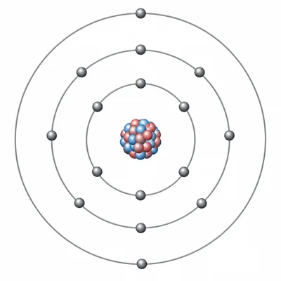 Calcium atom shell diagram showing two electrons in the outermost energy level.