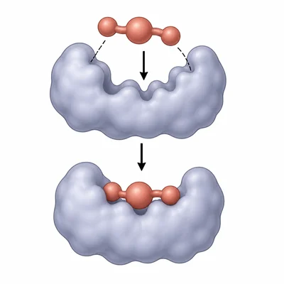 A substrate fits into an enzyme active site.