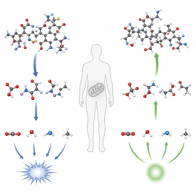 Catabolic breakdown and anabolic building of molecules.