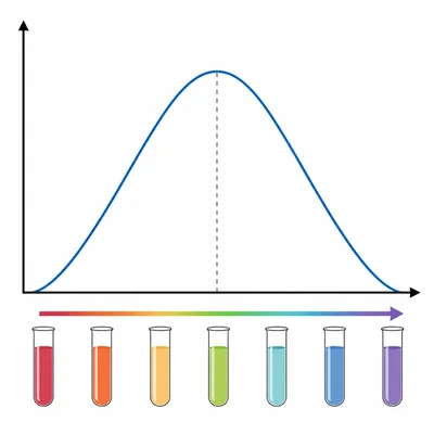 Enzyme activity is highest at an optimal pH and lower at extremes.