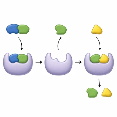 A product from one enzyme reaction becomes the substrate for the next.