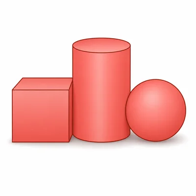 Three objects connected in thermal contact with matching temperature shading, representing thermal equilibrium.