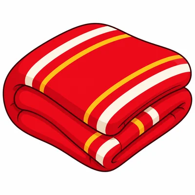 A soft folded blanket.