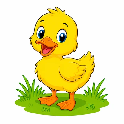 A baby duckling in grass.