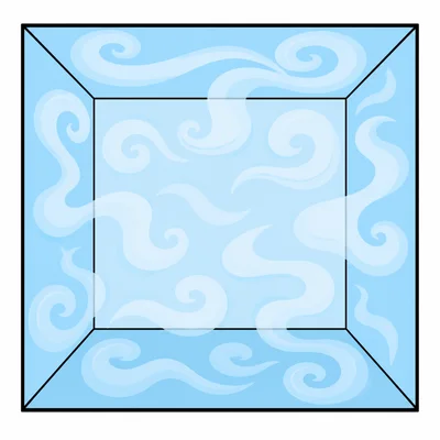 Gas spreading to fill a space.