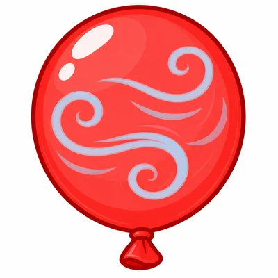 A balloon filled with air.
